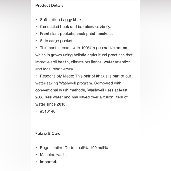 NWT GAP Low Rise Baggy Khakis - Picture 5 of 6